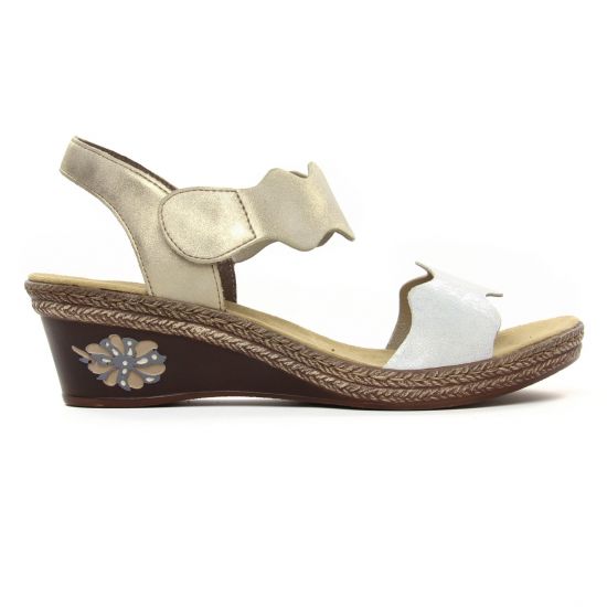 nu-pieds compensés beige mode femme printemps été - Photo Produit 2