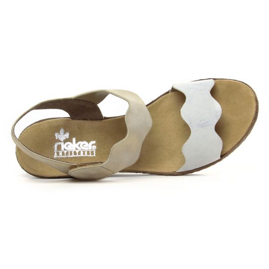 nu-pieds compensés beige mode femme printemps été - Photo Produit 4