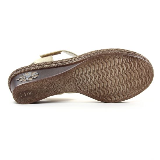 nu-pieds compensés beige mode femme printemps été - Photo Produit 5