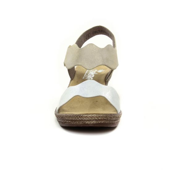 nu-pieds compensés beige mode femme printemps été - Photo Produit 6