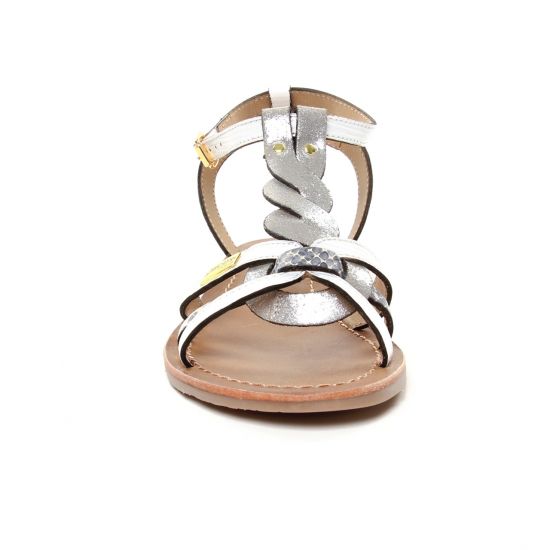 sandales blanc argent mode femme printemps été - Photo Produit 6
