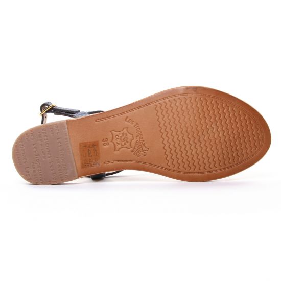 sandales bleu doré mode femme printemps été - Photo Produit 5