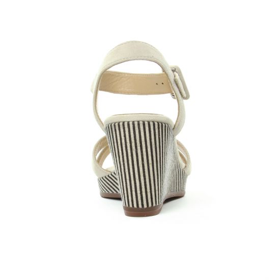 nu-pieds compensés beige mode femme printemps été - Photo Produit 7