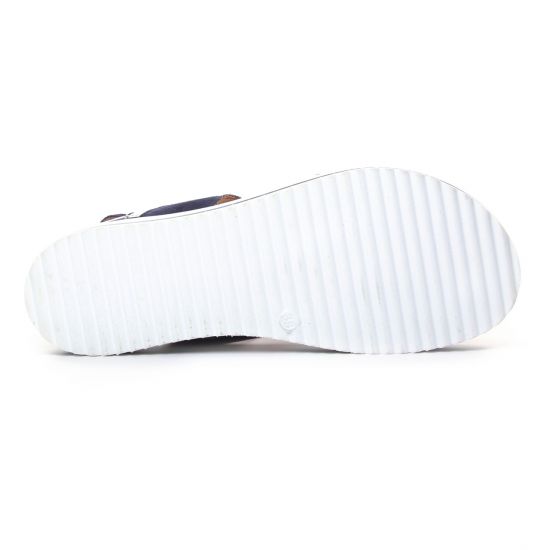 sandales compensées bleu marine mode femme printemps été - Photo Produit 5