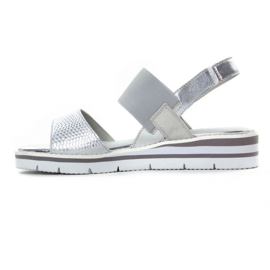 sandales compensées gris argent mode femme printemps été - Photo Produit 3