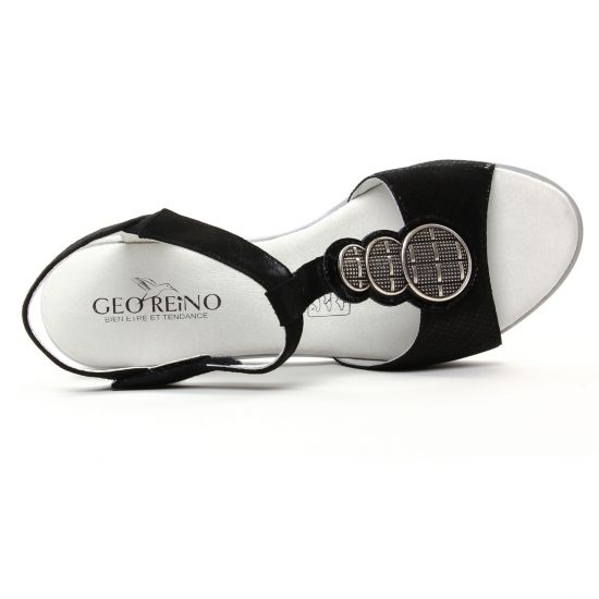 nu-pieds compensés noir mode femme printemps été - Photo Produit 4