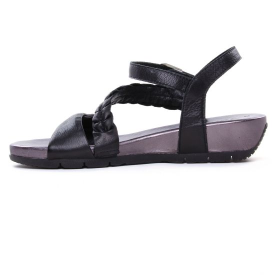 sandales compensées noir mode femme printemps été - Photo Produit 3