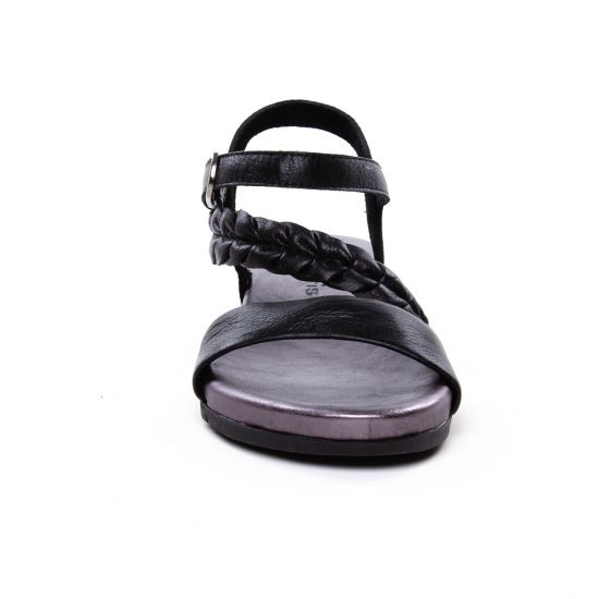 sandales compensées noir mode femme printemps été - Photo Produit 6