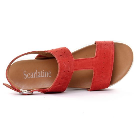 sandales compensées rouille mode femme printemps été - Photo Produit 4
