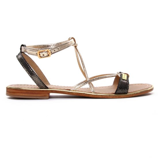 sandales doré noir mode femme printemps été - Photo Produit 2