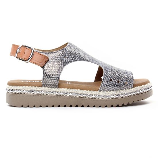 sandales gris argent mode femme printemps été - Photo Produit 2
