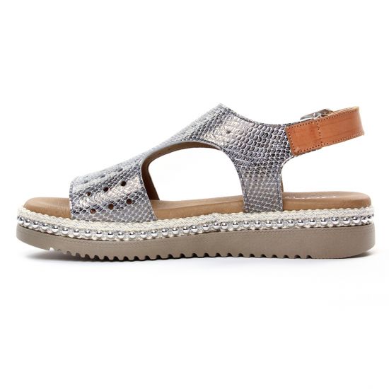 sandales gris argent mode femme printemps été - Photo Produit 3