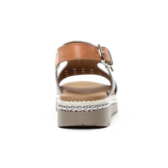 sandales gris argent mode femme printemps été - Photo Produit 7