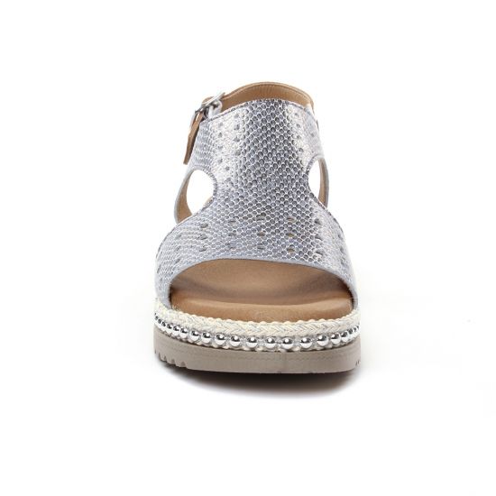 sandales gris argent mode femme printemps été - Photo Produit 6