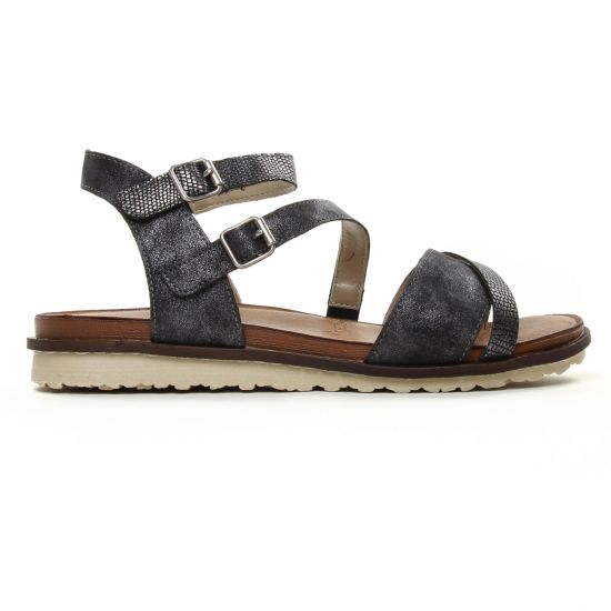 sandales gris argent mode femme printemps été - Photo Produit 2