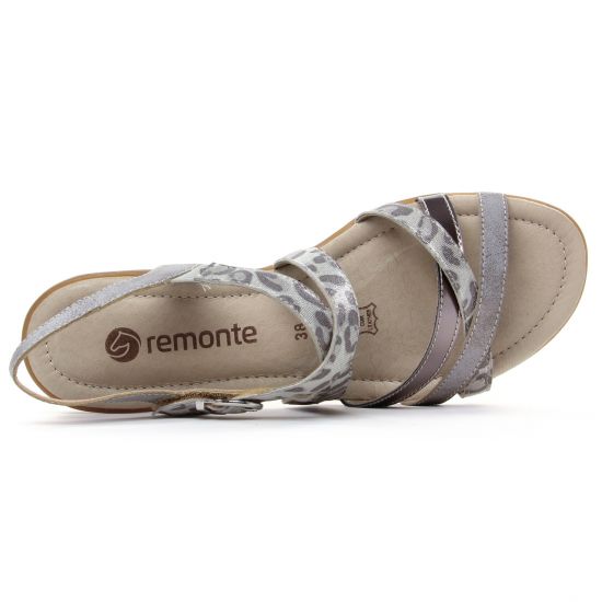 sandales gris argent mode femme printemps été - Photo Produit 4