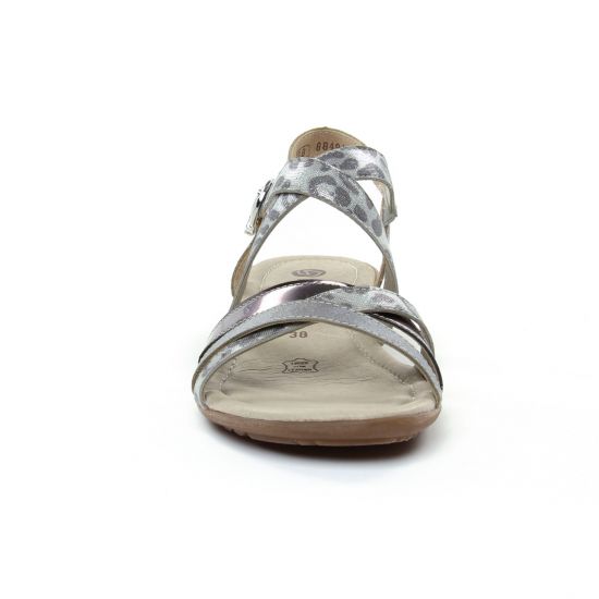 sandales gris argent mode femme printemps été - Photo Produit 6