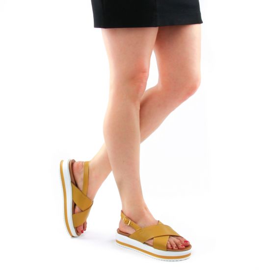 sandales jaune mode femme printemps été - Photo Produit 8