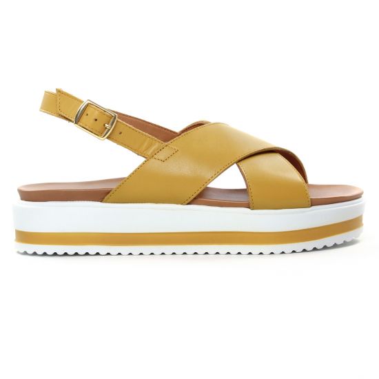 sandales jaune mode femme printemps été - Photo Produit 2