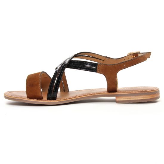 sandales marron noir mode femme printemps été - Photo Produit 3
