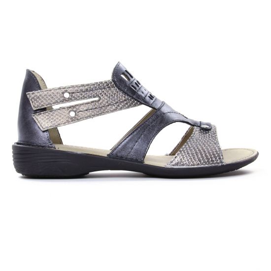 sandales argent mauve mode femme printemps été - Photo Produit 2