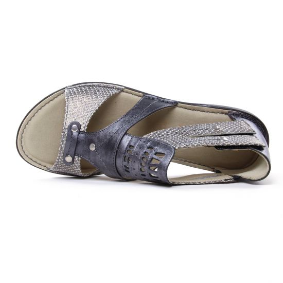 sandales argent mauve mode femme printemps été - Photo Produit 4