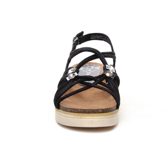 sandales compensées noir mode femme printemps été - Photo Produit 6