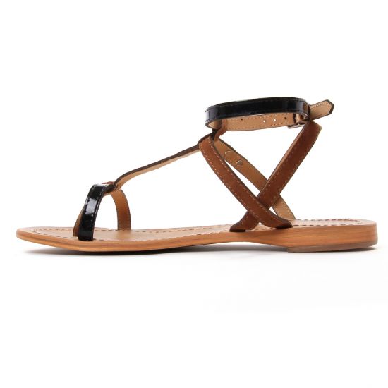 sandales noir marron mode femme printemps été - Photo Produit 3