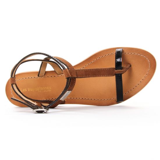 sandales noir marron mode femme printemps été - Photo Produit 4