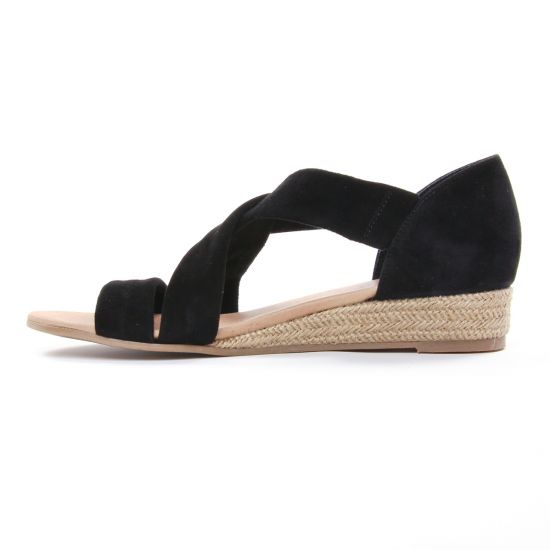 espadrilles noir mode femme printemps été - Photo Produit 3