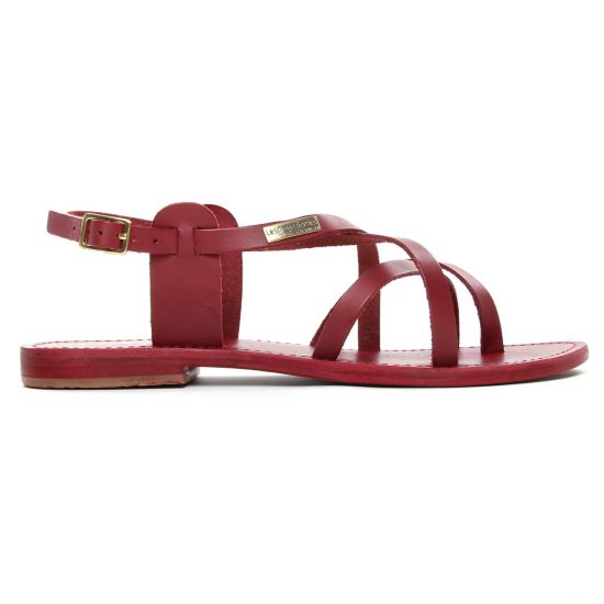 sandales rouge bordeaux mode femme printemps été - Photo Produit 2