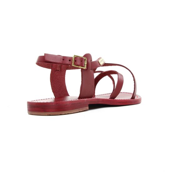 sandales rouge bordeaux mode femme printemps été - Photo Produit 7