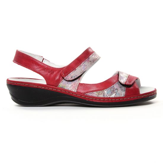sandales rouge mode femme printemps été - Photo Produit 2