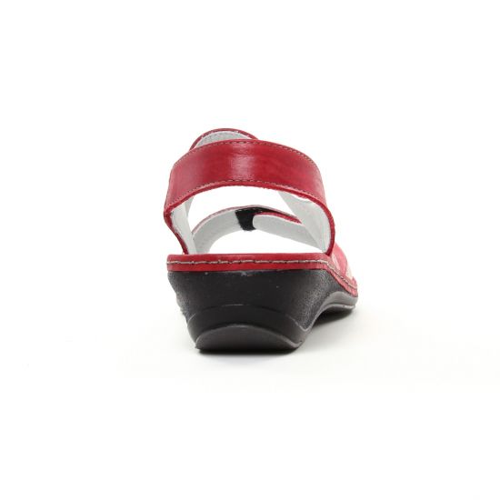 sandales rouge mode femme printemps été - Photo Produit 7