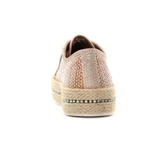 tennis beige doré mode femme printemps été - Photo Produit 7