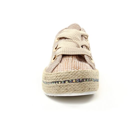 tennis beige doré mode femme printemps été - Photo Produit 6
