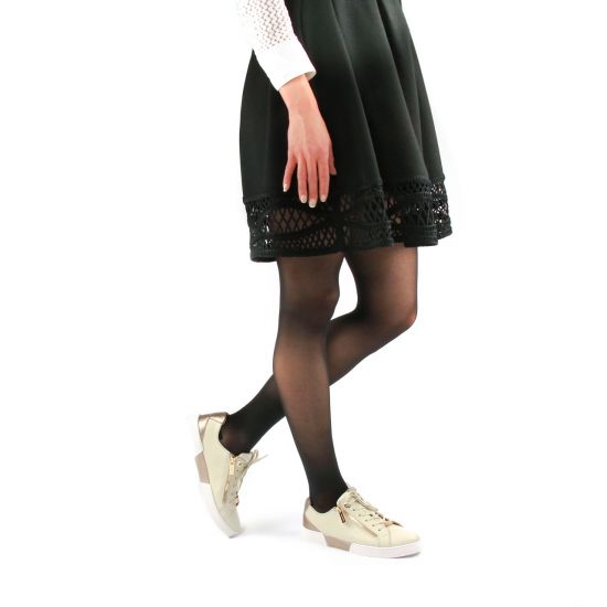 tennis blanc beige mode femme printemps été - Photo Produit 8