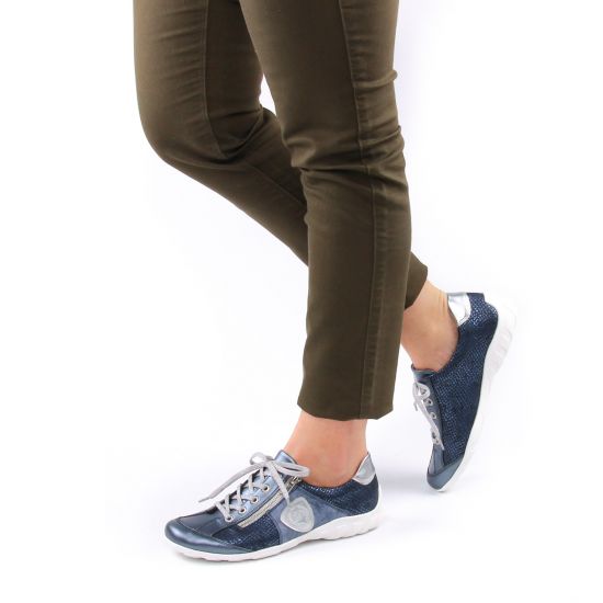 tennis bleu argent mode femme printemps été - Photo Produit 8