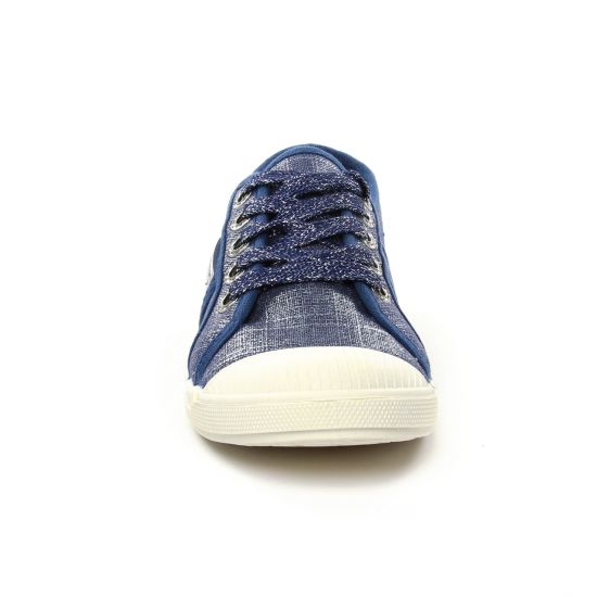 tennis toile bleu argent mode femme printemps été - Photo Produit 6