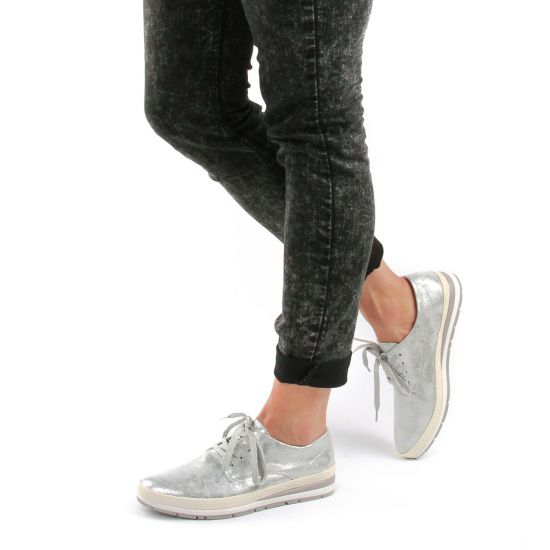 tennis gris argent mode femme printemps été - Photo Produit 8