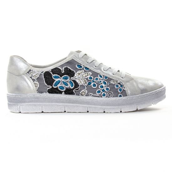 tennis gris argent mode femme printemps été - Photo Produit 2