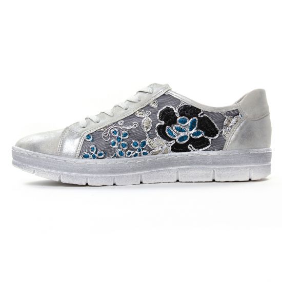 tennis gris argent mode femme printemps été - Photo Produit 3