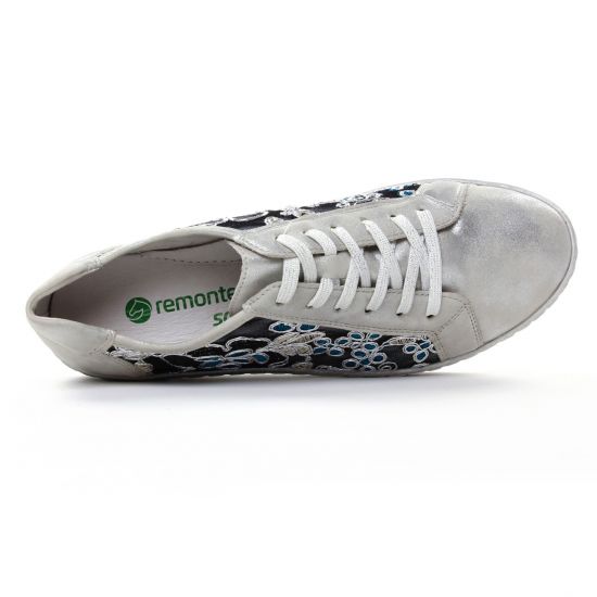 tennis gris argent mode femme printemps été - Photo Produit 4
