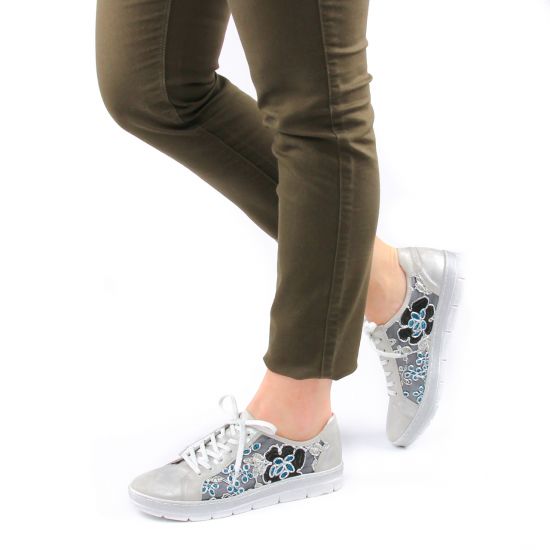 tennis gris argent mode femme printemps été - Photo Produit 8