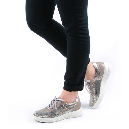 tennis gris doré mode femme printemps été - Photo Produit 8