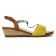 sandales compensées jaune marron mode femme printemps été vue 2