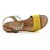 sandales compensées jaune marron mode femme printemps été vue 4