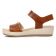 sandales compensées marron orange mode femme printemps été vue 3
