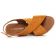 sandales compensées marron orangé mode femme printemps été vue 4