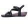sandales compensées noir mode femme printemps été vue 3